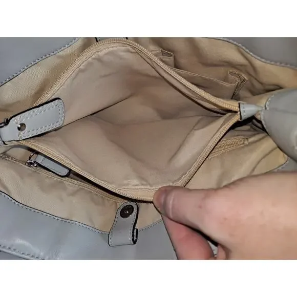 Coach White Leather Medium‎ Handbag F17216 - Picture 6 of 9